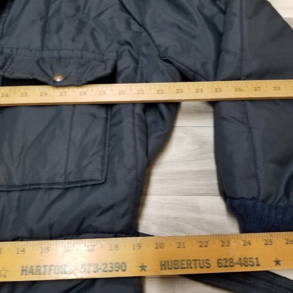 ✅VTG Walls Blizzard Pruf Coveralls Men XL Reg 46-48 Belted Faux Fur Collar STAIN - Picture 10 of 14